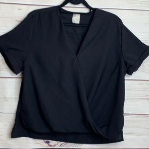 NWOT JAPNA Flowy Wrap Hi-Lo Blouse Sz S/M
